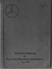 MERCEDES Benz Personenwagen Typ 200 Betriebsanleitung  1934 W 21 Hanbdbuch BA VK comprar usado  Enviando para Brazil