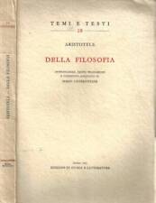 Della filosofia. aristotele. usato  Italia