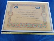 Diploma merito aci usato  Santena