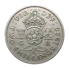 1950 two shillings for sale  LITTLEHAMPTON