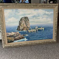 italian painting oil seascape for sale  Naples