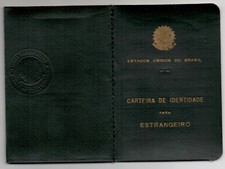 Usado, CARTÃO BRASILEIRO PORTUGUÊS IDENTIDADE PARA ESTRANGEIRO 1946 comprar usado  Enviando para Brazil