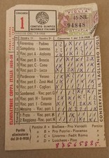 Schedina totocalcio 1958 usato  Caserta