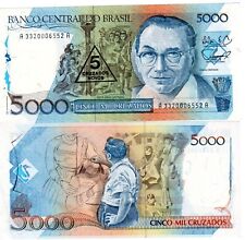 Usado, Bresil BRAZIL Billet 5000 CRUZADOS on 5 NOVO 1989  P217 LUNETTE PEINTRE NEUF UNC comprar usado  Enviando para Brazil
