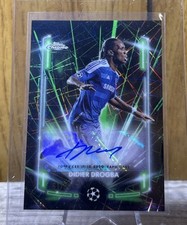 Lazer preto verde 2024-25 Topps Chrome UEFA Didier Drogba automático/99 Chelsea comprar usado  Enviando para Brazil