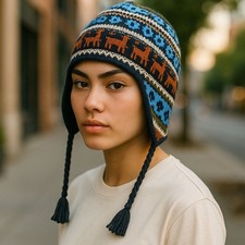 Peruano, Alpaca, Zise Médio, Multicolorido, Único, Chullo de Alta Qualidade, Gorro, Chapéu comprar usado  Enviando para Brazil