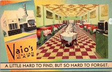 Cartão postal vintage linho Vaio's Italian Cafe Restaurant Albuquerque Novo México J5 comprar usado  Enviando para Brazil