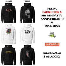 Felpa Fabri Fibra Mr. Simpatia 20 anni anniversario Tour 2025 rap italiano NUOVA na sprzedaż  Wysyłka do Poland