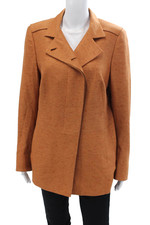 Akris Women's Long Sleeves Lined Three Button Blazer Burnt Orange Size 12 comprar usado  Enviando para Brazil