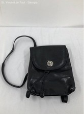 Mochila de couro pebbled preta vintage resistência ao tempo feita na Itália ótimo estado. comprar usado  Enviando para Brazil