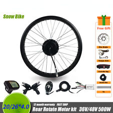 Kit de conversão de roda de motor cubo de rotação traseiro 20/26 polegadas 36V 48V 500W neve E-bike comprar usado  Enviando para Brazil
