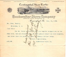 Buckwalter Stove Company 1908 Letterhead Royersford PA Continental Works comprar usado Buckwalter Stove Company 1908 Letterhead Royersford PA Continental Works comprar usado  Enviando para Brazil