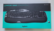 Teclado sem fio Logitech K350, 920-001996 Comfort Wave, preto novo caixa aberta comprar usado  Enviando para Brazil