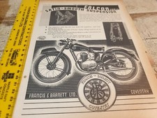 1954 Francis Barnett Falcon 200 Motocicleta Original Anúncio de Vendas do Reino Unido  comprar usado  Enviando para Brazil