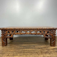 Mesa de chá de madeira chinesa 15,2 pol. mesa de madeira natural jacarandá madeira antiga, usado comprar usado  Enviando para Brazil