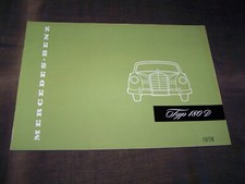 TOPRARITÄT Herrlicher Prestige Prospekt Mercedes 180 D von 1956 W120 !!! comprar usado  Enviando para Brazil