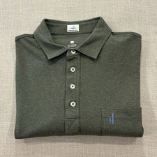 Camisa polo masculina Johnnie-O verde pinho couro Hangin Out original 2.0 surf comprar usado  Enviando para Brazil