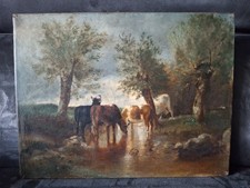 Peinture xixèm signé d'occasion Peinture xixèm signé d'occasion  Vannes