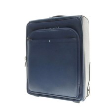 Bolsa de viagem Montblanc couro carrinho azul marinho 36,5x38,5x20cm usada comprar usado  Enviando para Brazil