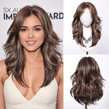 Peruca cabelo sintético ondulado meninas temperamento cabelo natural para festa diária feminina  comprar usado  Enviando para Brazil