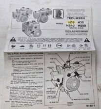 Tecumseh engine models for sale  Nashua