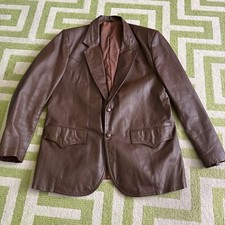 Usado, Blazer masculino vintage Pioneer Wear coleção dourada jaqueta de couro real tamanho 44 comprar usado  Enviando para Brazil