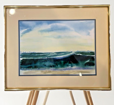 Signed watercolor seascape for sale  West Des Moines