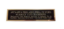 Philadelphia Flyers 1973-74 Stanley Cup Hockey Stick Estuche Placa de identificación 1,5" X 8" segunda mano  Embacar hacia Argentina