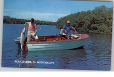 Cartão postal A Good Catch Bernatchez Co Montmagny peixe grande no barco c1960 comprar usado  Enviando para Brazil