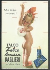 Cartolina pubblicitaria talco usato  Catania