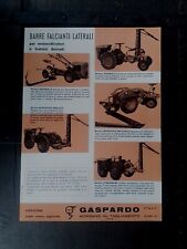 Brochure TRATTORI MOTOCOLTIVATORI GASPARDO BARRE FALCIANTI LATERALI 1966 usato  Brescia