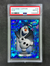 Usado, 2024 Topps Chrome Disney Sapphire #155 Olaf Frozen PSA 10 Gem Estado perfeito comprar usado  Enviando para Brazil