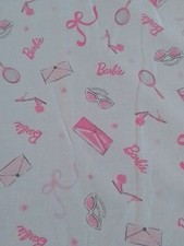 Lençol plano duplo e fronha Pottery Barn Kids Barbie rosa branco cinza algodão comprar usado  Enviando para Brazil