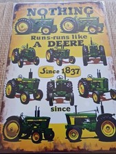 Blechschild like deere gebraucht kaufen  Weilrod