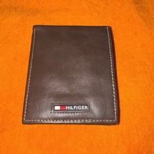 Cartão de crédito vintage Tommy Hilfiger masculino couro marrom carteira dobrável. (B11) comprar usado  Enviando para Brazil