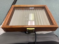 Caixa de exibição de caneta-tinteiro para 15/30 canetas lápis vidro e madeira 18" x 12" comprar usado  Enviando para Brazil
