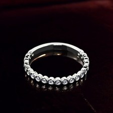 Banda de diamantes de platino 950 0,65 quilates certificada cultivada en... comprar usado  Enviando para Brazil