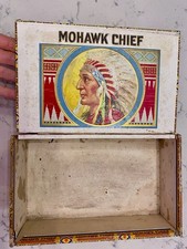 Caixa de charuto gráfica vintage Mohawk Chief, usado comprar usado Caixa de charuto gráfica vintage Mohawk Chief, usado comprar usado  Enviando para Brazil