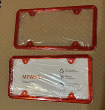 2 capas de placa de licença de policarbonato premium vermelhas claras MTWKS RESISTENTE A UV somente, usado comprar usado  Enviando para Brazil