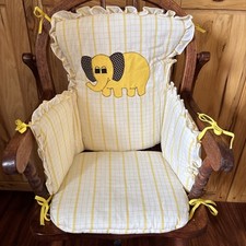 Almofada de cadeira alta vintage feita à mão amarela elefante comprar usado  Enviando para Brazil
