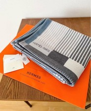 Hermes Cobertor Xadrez Arbre Tartan Lã Cashmere Sofá-cama Cadeira Autêntica Nova, usado comprar usado  Enviando para Brazil