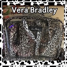 Usado 3 Pçs VERA BRADLEY Vinil Lona Acolchoada Cosmética Maquiagem Sacolas de Higiene Pessoal comprar usado  Enviando para Brazil