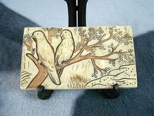 PEÇA DECORATIVA NOIVA BEGE MARROM P[ERCHED ON TREE GALHO RESINA AZULEJO, usado comprar usado  Enviando para Brazil