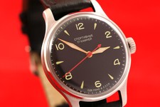 Sporting Vintage aço inoxidável NOVA caixa 1950 relógio Poljot 1MCHZ com STOPPER! comprar usado  Enviando para Brazil