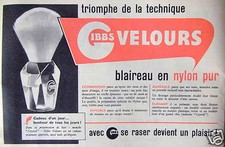 Publicité gibbs velours d'occasion  Compiègne