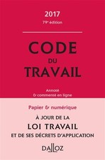 Code travail 2017 d'occasion  France