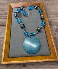 Vintage necklace blue for sale  BLAENAU FFESTINIOG