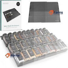 Organizador de gaveta de especiarias EDELHAUS - Rack de especiarias expansível para gaveta preto comprar usado  Enviando para Brazil
