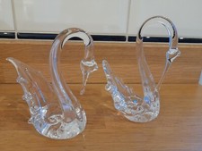 Clear glass swan for sale  NORTHWICH