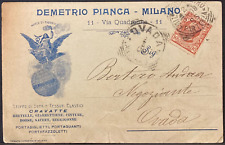 1908 cartolina pubblicitaria usato  Torino